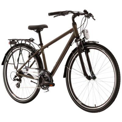 Rower trekkingowy KROSS Trans 2.0 M17 28 cali męski Khaki-czarny