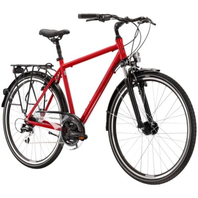 Rower trekkingowy KROSS Trans 3.0 M19 28 cali męski Czerwono-czarny
