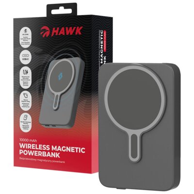 Powerbank HAWK HWPB10000 10000 mAh 20W MagSafe PD Szary