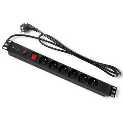 Listwa QOLTEC Rack 53995 (2 m) Czarny