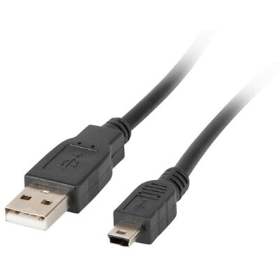 Kabel USB-A - Mini USB-B LANBERG CA-USBK-10CC-0003-BK 0.3 m