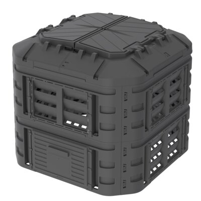 Kompostownik PATROL Modularny KOMPOST600CZAPL225 600L Czarny