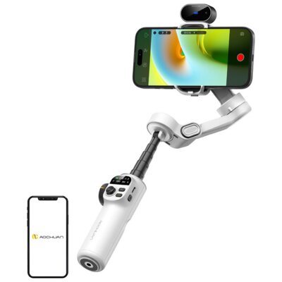 Gimbal AOCHUAN X2 z czujnikiem AI Biały