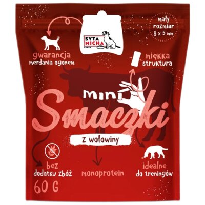 Przysmak dla psa SYTA MICHA Mini Smaczki z wołowiną 60 g