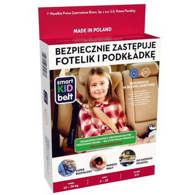Pas bezpieczeństwa dla dzieci SMART KID BELT zamiast fotelika i podkładki 15 - 36 kg