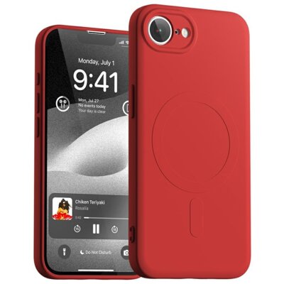 Etui MERCURY Semi-Silicone MagSafe do Apple iPhone 16e/17e Czerwony