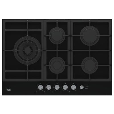 Płyta gazowa BEKO bPro500 HILL75235S Wok Wysokowydajne palniki Żeliwne ruszty 75cm
