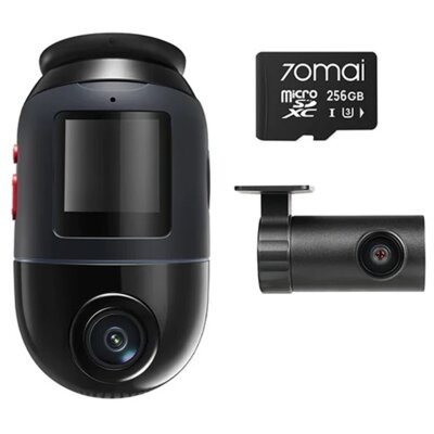 Wideorejestrator 70MAI X800 4K Omni Set Czarny + kamera tylna 70MAI RC14 + karta 70mai SD 256GB