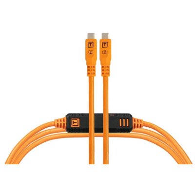Kabel do tetheringu USB-C - USB-C TETHER TOOLS Pro Optima 10 Gb/s 4.6 m Pomarańczowy
