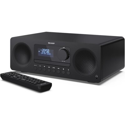 Wieża, System All in one SHARP XL-B720D Czarna,  Odtw.CD, BT, Tuner FM/DAB+, Korektor dźwięku, Regulacja niskich i wysokich tonów