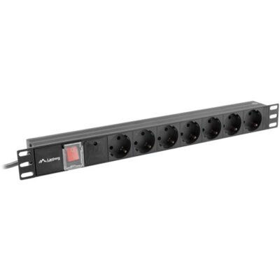 Listwa LANBERG PDU-07F-0200-IEC-BK (2 m) Czarny