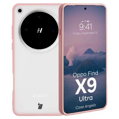 Etui BIZON Angelo do Oppo Find X9 Ultra Przezroczysto-różowy