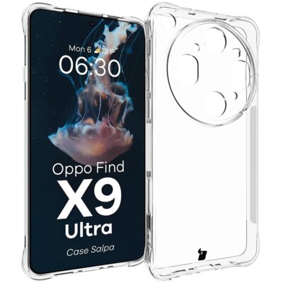 Etui BIZON Salpa do Oppo Find X9 Ultra Przezroczysty