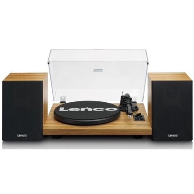 Gramofon LENCO LS-500OK Drewno, Manualny, Napęd paskowy, BT, Kolumny głośnikowe w zestawie, Prędkość odtw. 33 1/3,45 obr./min