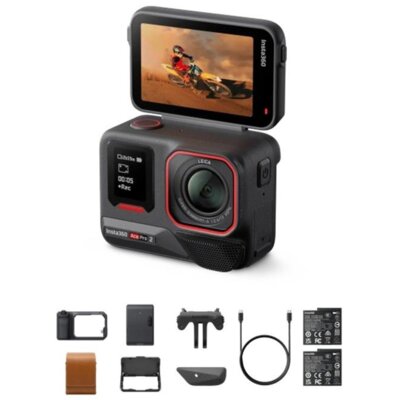 Kamera sportowa INSTA360 Ace Pro 2 Flash Print Bundle z drukarką, Podwójne wsparcie AI, filmy 8K 30FPS, Wi-Fi, Bluetooth