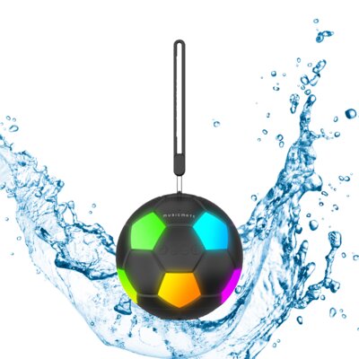 Głośnik mobilny MUSICMATE MM-SB40-B FootballWave LED Radio FM Czarny