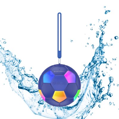 Głośnik mobilny MUSICMATE MM-SB40-N FootballWave LED Radio FM Niebieski