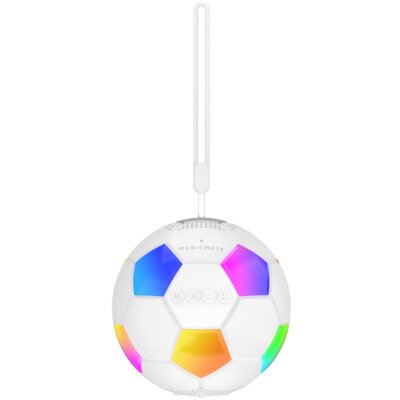 Głośnik mobilny MUSICMATE MM-SB40-W FootballWave LED Radio FM Biały