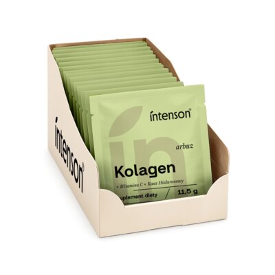 Kolagen INTENSON Witamina C + Kwas hialuronowy Arbuzowy (20 x 11.5 g)