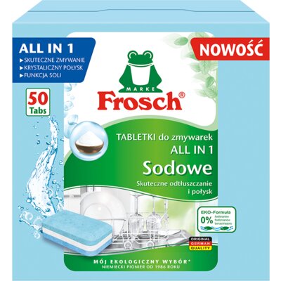 Tabletki do zmywarki FROSCH All in 1 Sodowe - 50 szt.