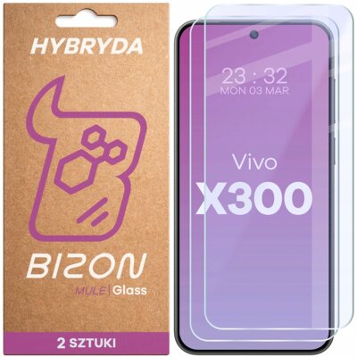 Szkło hybrydowe BIZON Mule Duo do Vivo X300 (2 szt.)