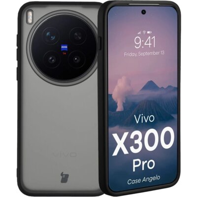Etui BIZON Angelo do Vivo X300 Pro Przezroczysto-czarny