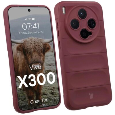 Etui BIZON Tur do Vivo X300 Burgundowy