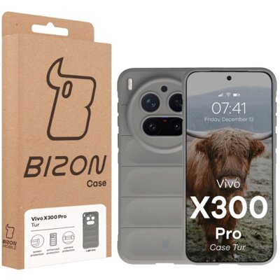 Etui BIZON Tur do Vivo X300 Pro Jasnoszary