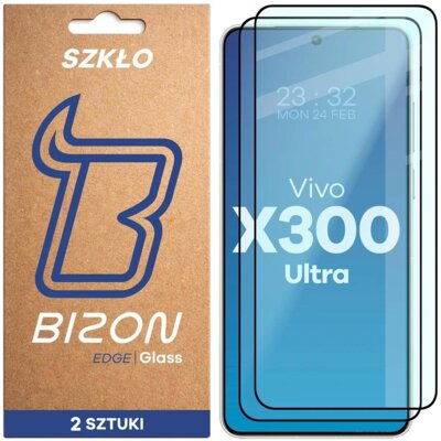 Szkło hartowane BIZON Edge Duo do Vivo X300 Ultra (2 szt.)