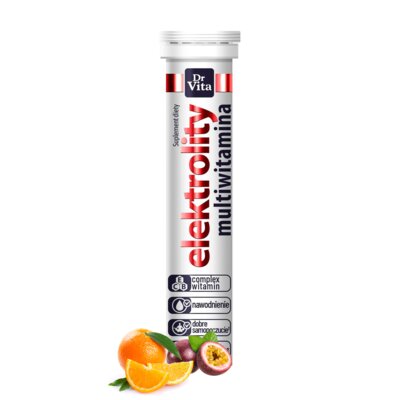 Elektrolity DR VITA Multiwitamina Pomarańcza-marakuja (20 tabletek)