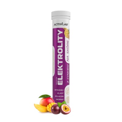 Elektrolity ACTIVLAB Z cynkiem Na skórę Mango-marakuja (20 tabletek)