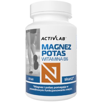 Kompleks witamin i minerałów ACTIVLAB Magnez + Potas + Witamina B6 (30 tabletek)