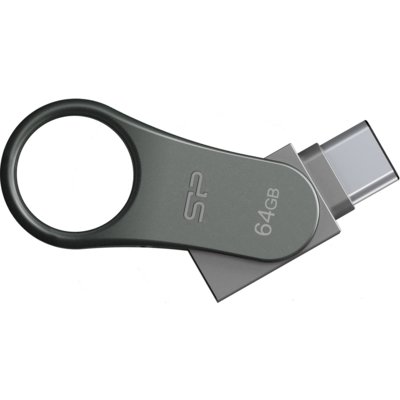 Pendrive SILICON POWER Mobile C80 64GB, USB-C / USB 3.2 Gen. 1 (USB 3.0), Odczyt 120 Mb/s, Zapis 20 Mb/s