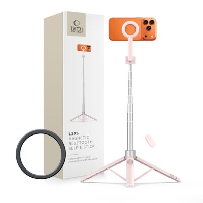 Uchwyt selfie TECH-PROTECT L10S Tripod Różowy