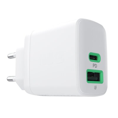 Ładowarka sieciowa GREENCELL PowerSource Duo30 30W Biały ładowarka do telefonu USB, USB-C