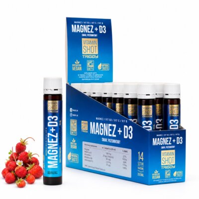 Kompleks witamin i minerałów TRIGGY Magnez + D3 Shot (14 x 25 ml)