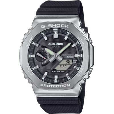 Zegarek CASIO G-Shock Octagon GBM-2100-1AER Srebrny
