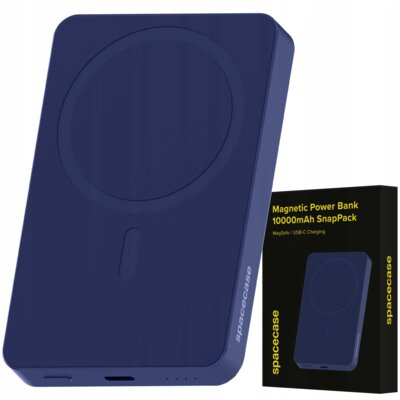 Powerbank SPACECASE SnapPack MagSafe Qi PB04-DB 10000 mAh 20W Niebieski