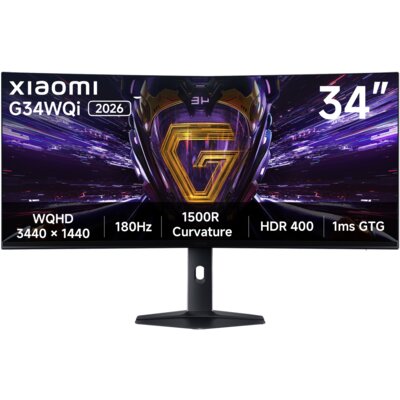 Monitor XIAOMI G34WQi 2026 34" 3440x1440px 180Hz 1 ms [MPRT] Curved