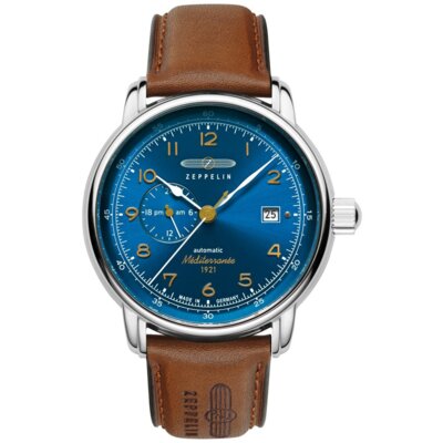 Zegarek ZEPPELIN 100 Jahre Mediterranee Azure Blue 24H 9668-3 Srebrny