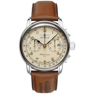 Zegarek ZEPPELIN 100 Jahre Mediterranee Chrono 24H 9670-5 Srebrny