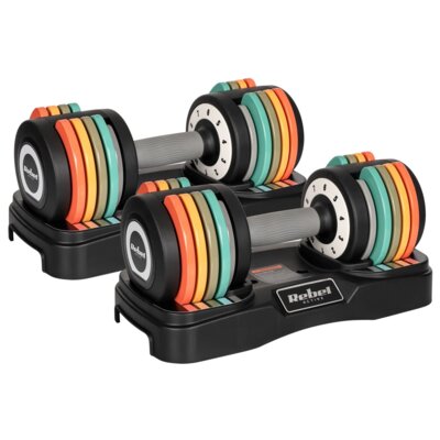 Zestaw hantli regulowanych REBEL ACTIVE RBA-2335 (2 x 10 kg)