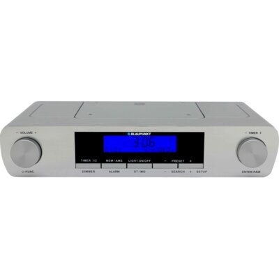 Radioodtwarzacz BLAUPUNKT KR14BT Srebrny, Tuner FM, Bluetooth, Podszafkowe, Alarm, Podświetlenie LED, Zasilanie Bateryjno-Sieciowe
