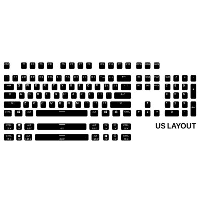Klawisze STEELSERIES PrismCaps US Czarny (120 szt.)