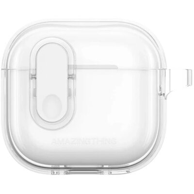 Etui na słuchawki AMAZINGTHING Minimal Case do Apple Airpods 4 Przezroczysty