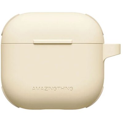 Etui na słuchawki AMAZINGTHING Omni Case do Apple Airpods 4 Piaskowy