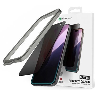 Szkło prywatyzujące AMAZINGTHING Titan FusionFilter 7 do Apple iPhone 17 Pro Max