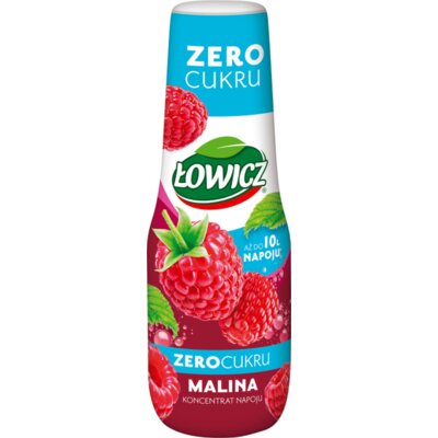 Syrop do herbaty ŁOWICZ Malina Zero Cukru 400 ml