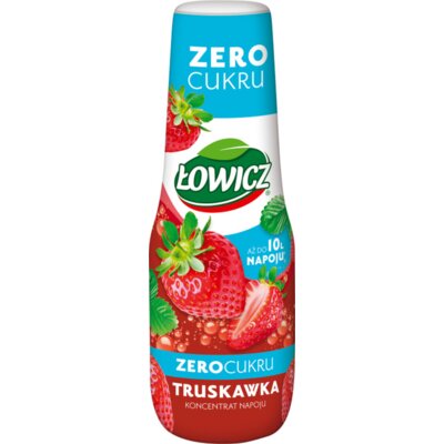 Syrop do herbaty ŁOWICZ Truskawka Zero Cukru 400 ml