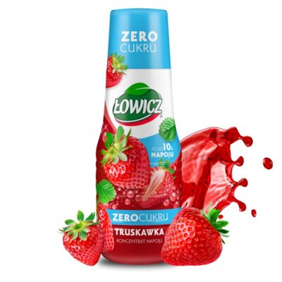 Syrop do herbaty ŁOWICZ Truskawka Zero Cukru 400 ml